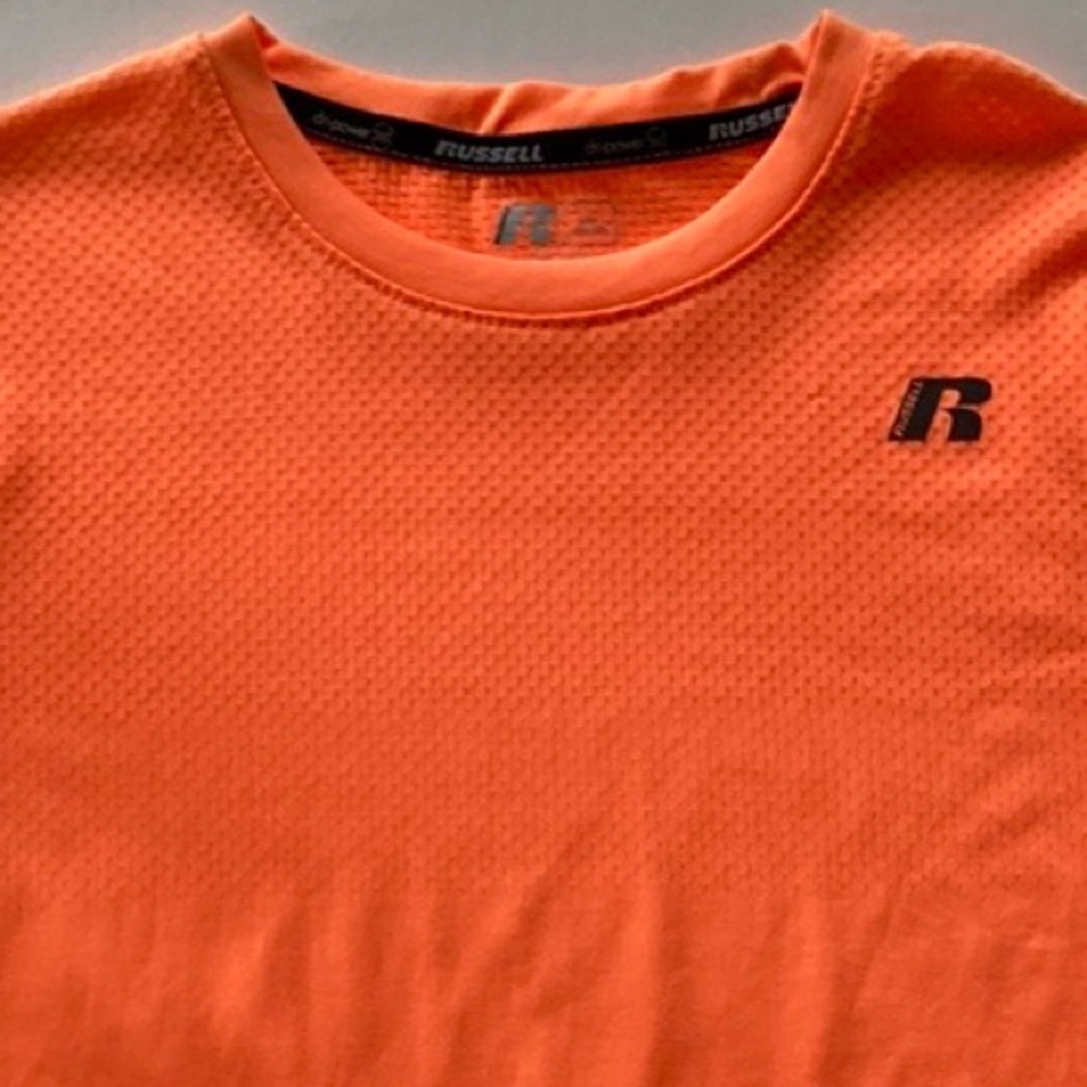 Russell Dri Power Short Sleeve Tee in Bright Orange - Picture 2 of 7